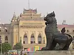 Yangon City Hall seen from Maha Bandula Park