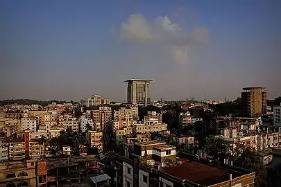 Chittagong city with Radisson Blu Hotel, Chittagong in the background