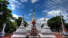 Mon Rattanakosin-style Stupa located at Wat Chomphuwek, Nonthaburi, Thailand