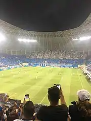 Fan choreography stadium overview