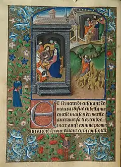 f. 27v Three scenes with Christ and Judas