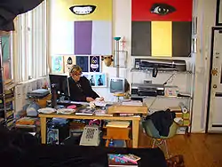 Makos at work in his studio, 2007