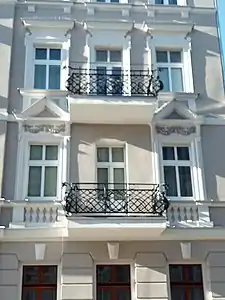 Detail of the balconies