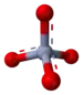 Ball-and-stick model of the chromate anion