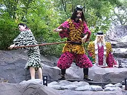 Three chrysanthemum dolls at the Kiku Ningyō Festival, 2005