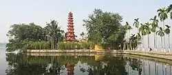 Trấn Quốc Pagoda adjacent to the West Lake