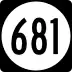 State Route 681 marker