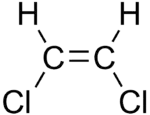 Skeletal formula of cis-1,2-dichloroethene