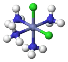 Octaedic complex with cis configuration