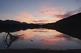 Sandy Lake during civil twilight