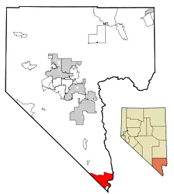 Location of Laughlin in Clark County, Nevada