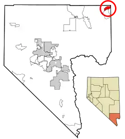 Location of Mesquite in Clark County, Nevada