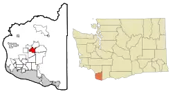 Location within Clark County and Washington