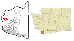 Location of Ridgefield, Washington