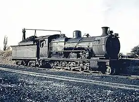 NGR no. 307, SAR no. 1277, at Delmas Colliery, Hawerklip, May 1977