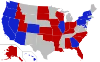 Class 3 US Senators by State & Party