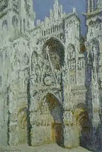 La Cathédrale de Rouen. Le portail et la tour Saint-Romain, plein soleil; harmonie bleue et or1892–1893Musée d'OrsayParis, France