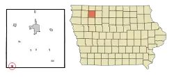 Location of Peterson, Iowa