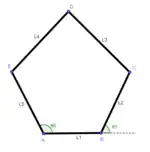 Five bar mechanism with two input angles theta 1 and theta 2