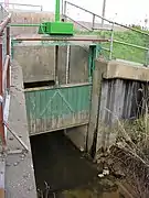 Sluice gate at outfall of drainage to the haven (2007)