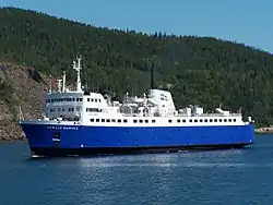 Ferry arriving in Godbout