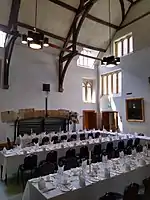 Old Kitchen set up for a formal dinner.