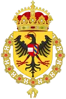 Coat of arms of Maximilian I of Habsburg as King of the Romans.