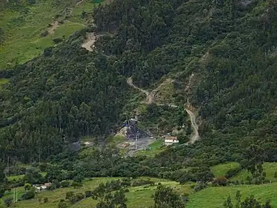 Coal mining close to Monguí