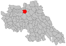 Location in Iași County