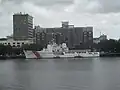 U.S. Coast Guard vessel on the Cape Fear, photographed from the USS North Carolina