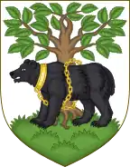 The arms of Berwickshire, Scotland: Bear and Wych Elm