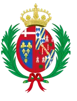 Coat of arms as Duchess of Cádiz (1972–1982)