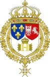 Henry's coat of arms, showing his dual status as King of France and lifelong King of Poland.