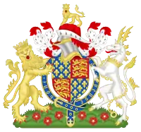 Henry's achievement as king with the old arms of France