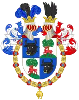 Coat of arms of Paul von Hindenburg as knight of the Spanish branch of the Order of the Golden Fleece