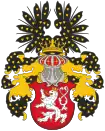 Royal coat of arms of Bohemia as a possession of Austria-Hungary (1890) of Bohemia