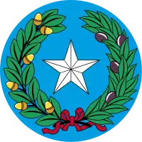 Coat of arms of the Republic of Texas, “azure ground”