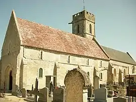 The church in Colleville-Montgomery