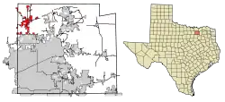 Location of Celina in Collin County, Texas