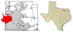 Location of Frisco in Collin County, Texas