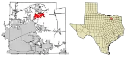 Location of Melissa in Collin County, Texas