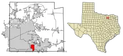 Location of Murphy in Collin County, Texas