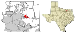 Location within Collin County and Texas