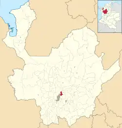 Location of the municipality and town of Copacabana, Antioquia in the Antioquia Department of Colombia