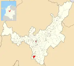 Location of the municipality and town of Somondoco in the Boyacá Department of Colombia