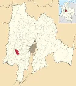 Localization in Cundinamarca, in Colombia