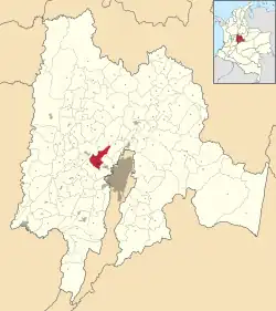 Location of the municipality and town of Madrid in the Cundinamarca Department of Colombia