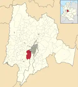 Location of Soacha Province in Colombia