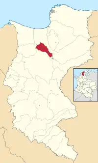 Location of the municipality and town of El Retén in the Department of Magdalena.