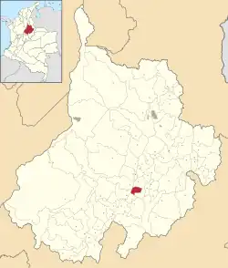 Location of the municipality and town of Palmas Socorro in the Santander  Department of Colombia.